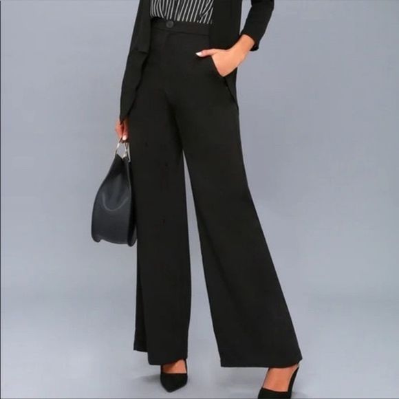 GAP Pants - Gap Women's Knit High Waisted Wide Leg Pants Black